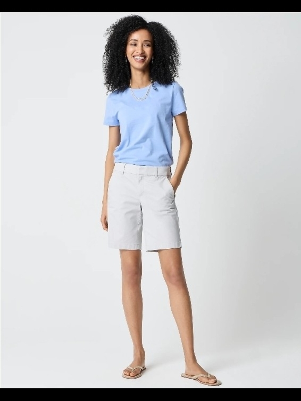J. Crew Light Gray 9" Bermuda Shorts